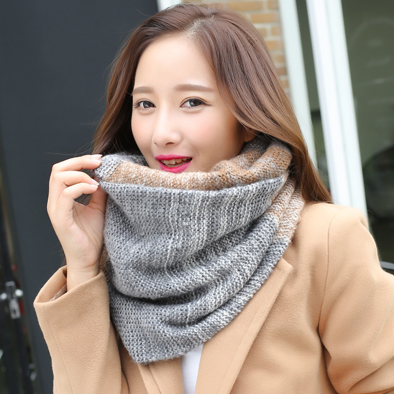 ผ้าพันคออินฟินิตี้ถักลายรุ้งสำ - Infinity Scarf Knit บทวิจารณ์และราคา