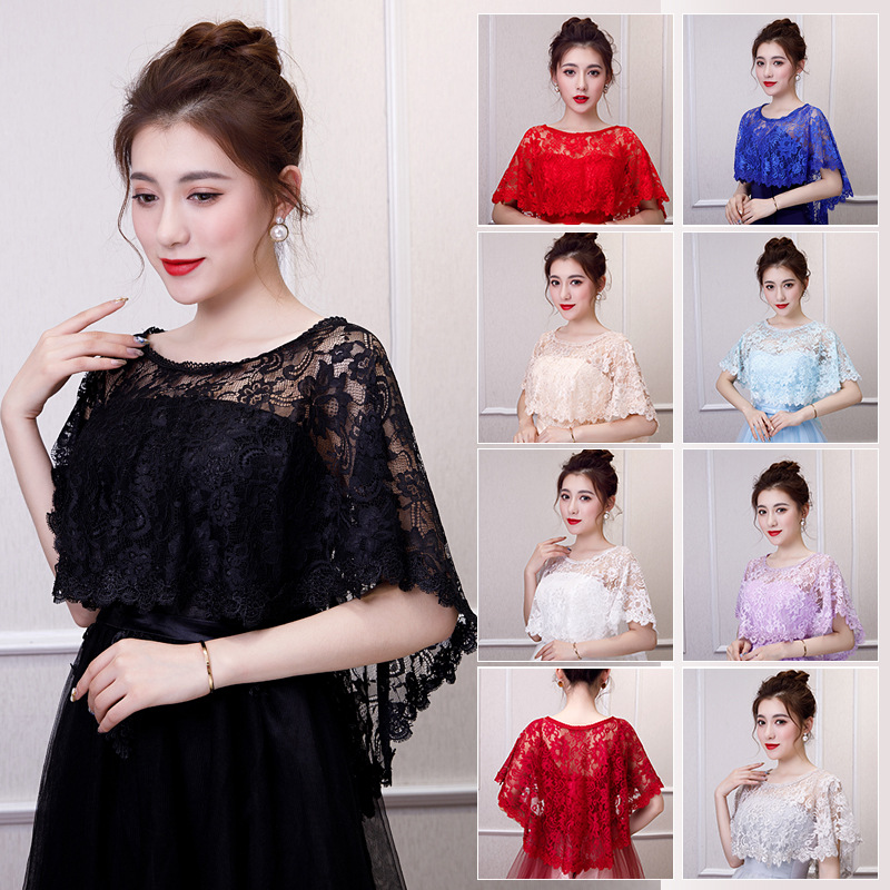 ขายร้อนลูกไม้ห่อผู้หญิง Shrug  - Stole Wedding Shawl บทวิจารณ์และราคา