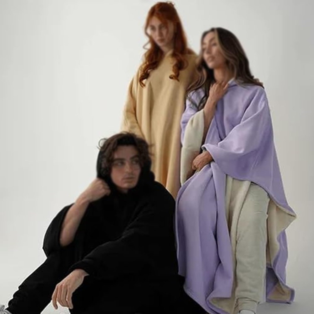 เสื้อคลุมฮู้ดดี้ผ้าห่มสไตล์อิน - Woven Scarf Blanket บทวิจารณ์และราคา