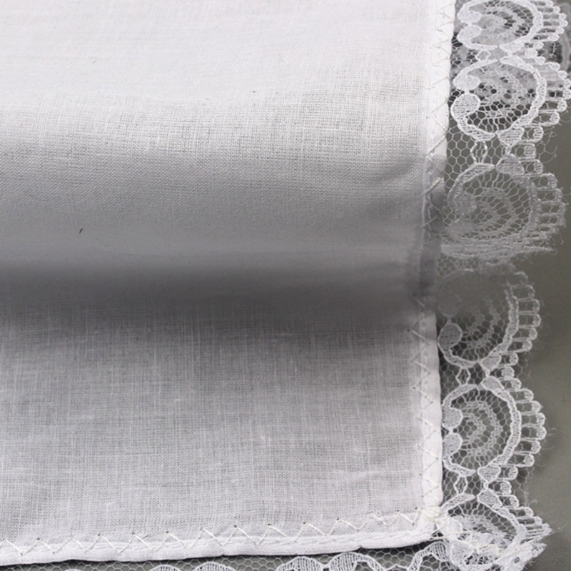 D0UB น้ำหนักเบาสีขาวผ้าเช็ดหน้ - Handkerchief Cotton Men บทวิจารณ์และราคา
