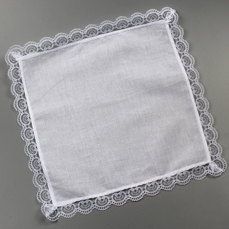 D0UB น้ำหนักเบาสีขาวผ้าเช็ดหน้ - Handkerchief Cotton Men บทวิจารณ์และราคา
