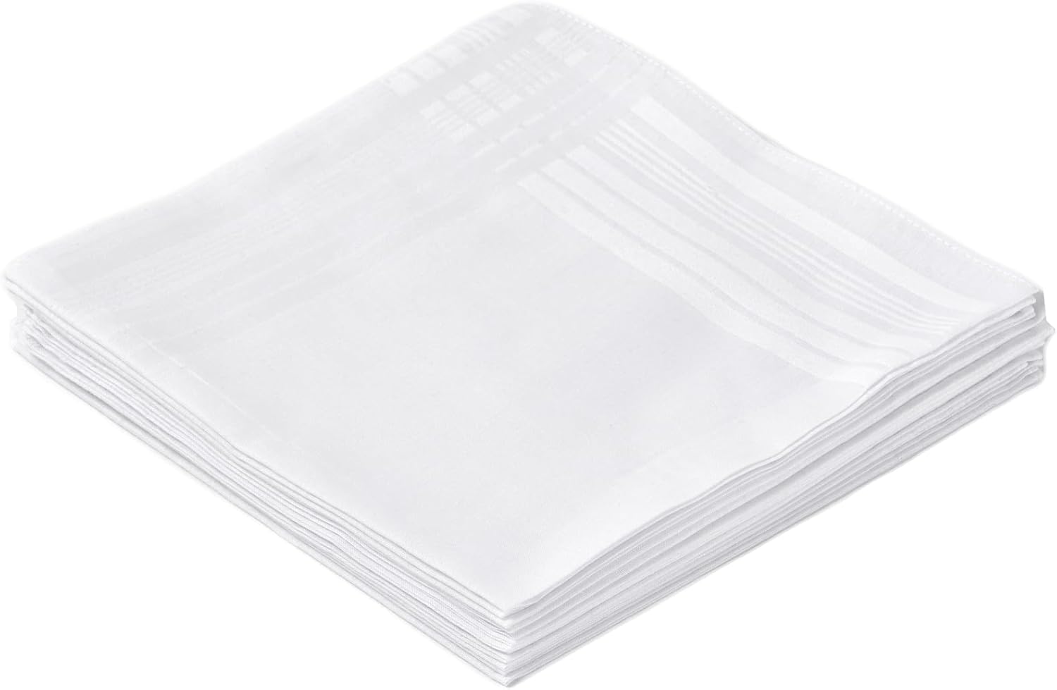 ผ้าเช็ดหน้าผู้ชายสีขาวล้วน 100 - Handkerchief Cotton Men บทวิจารณ์และราคา
