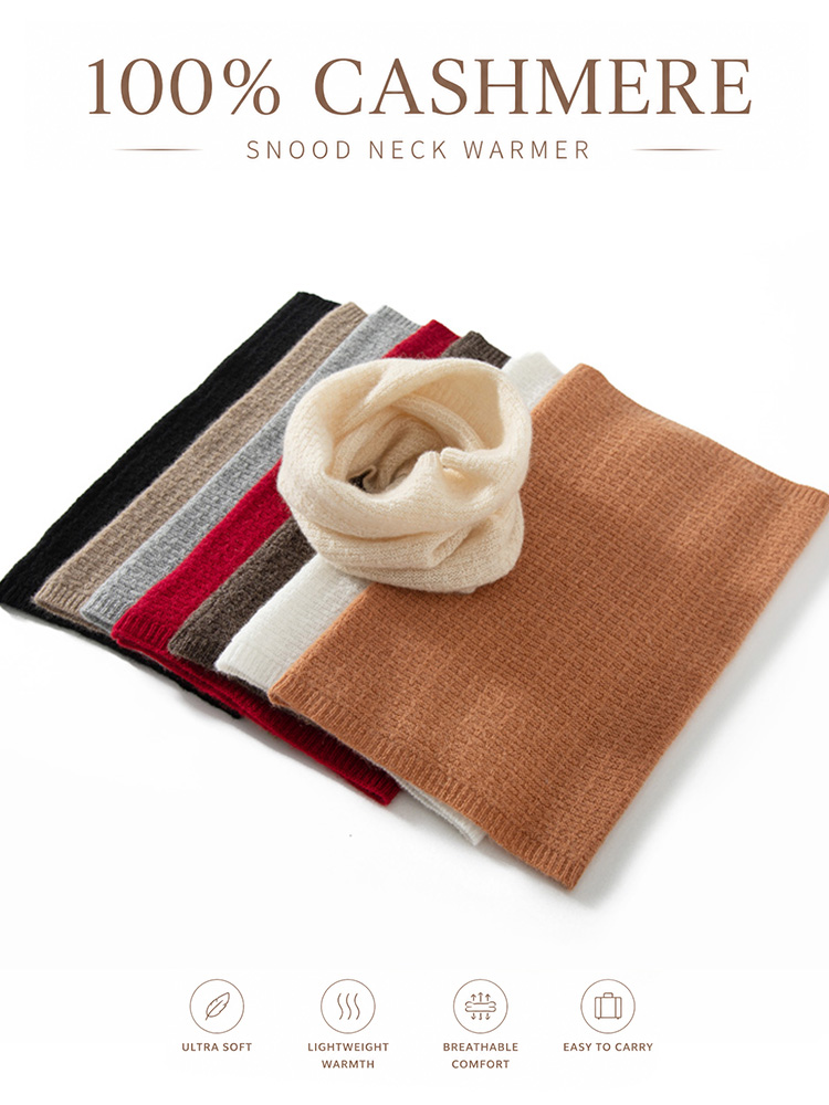 ผ้าพันคอไหมแคชเมียร์แท้ 100% แ - Infinity Scarf Knit บทวิจารณ์และราคา