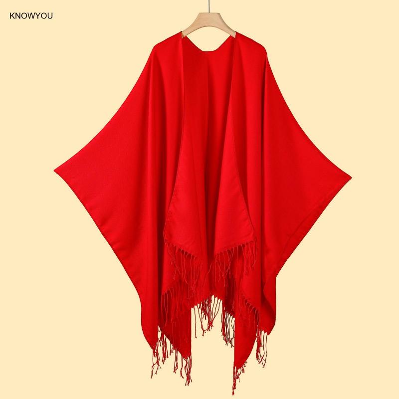 สีทึบ Ponchos ผู้ชายผู้หญิงขนา - Muffler Men Wool บทวิจารณ์และราคา