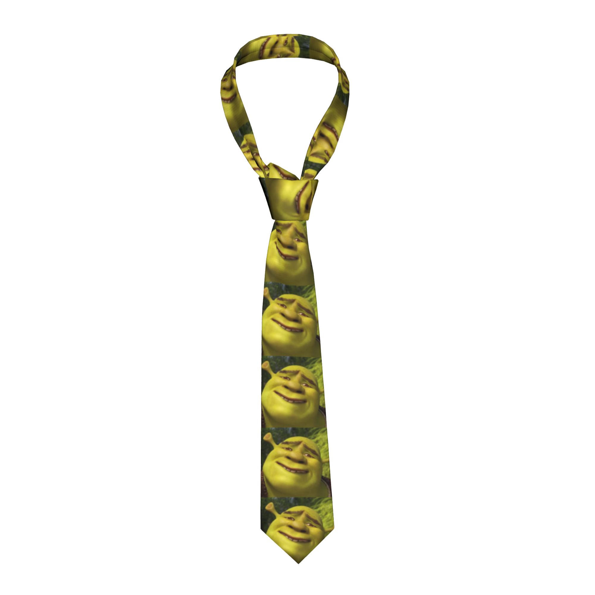 เนคไทลาย Shrek เมมส์ อนิเมะ สำ - Skinny Tie Men บทวิจารณ์และราคา