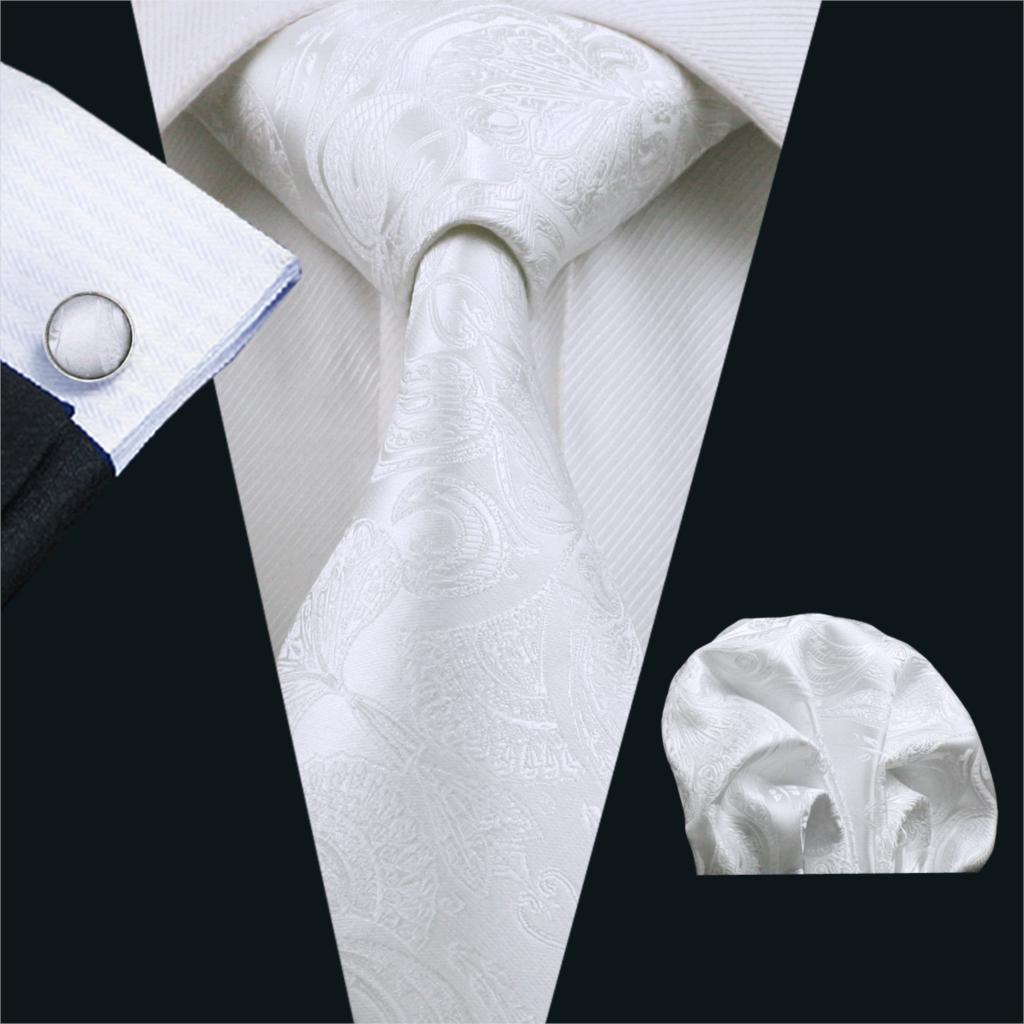 FA-393 ชาย Tie สีขาว Paisley ผ - Silk Tie Striped บทวิจารณ์และราคา