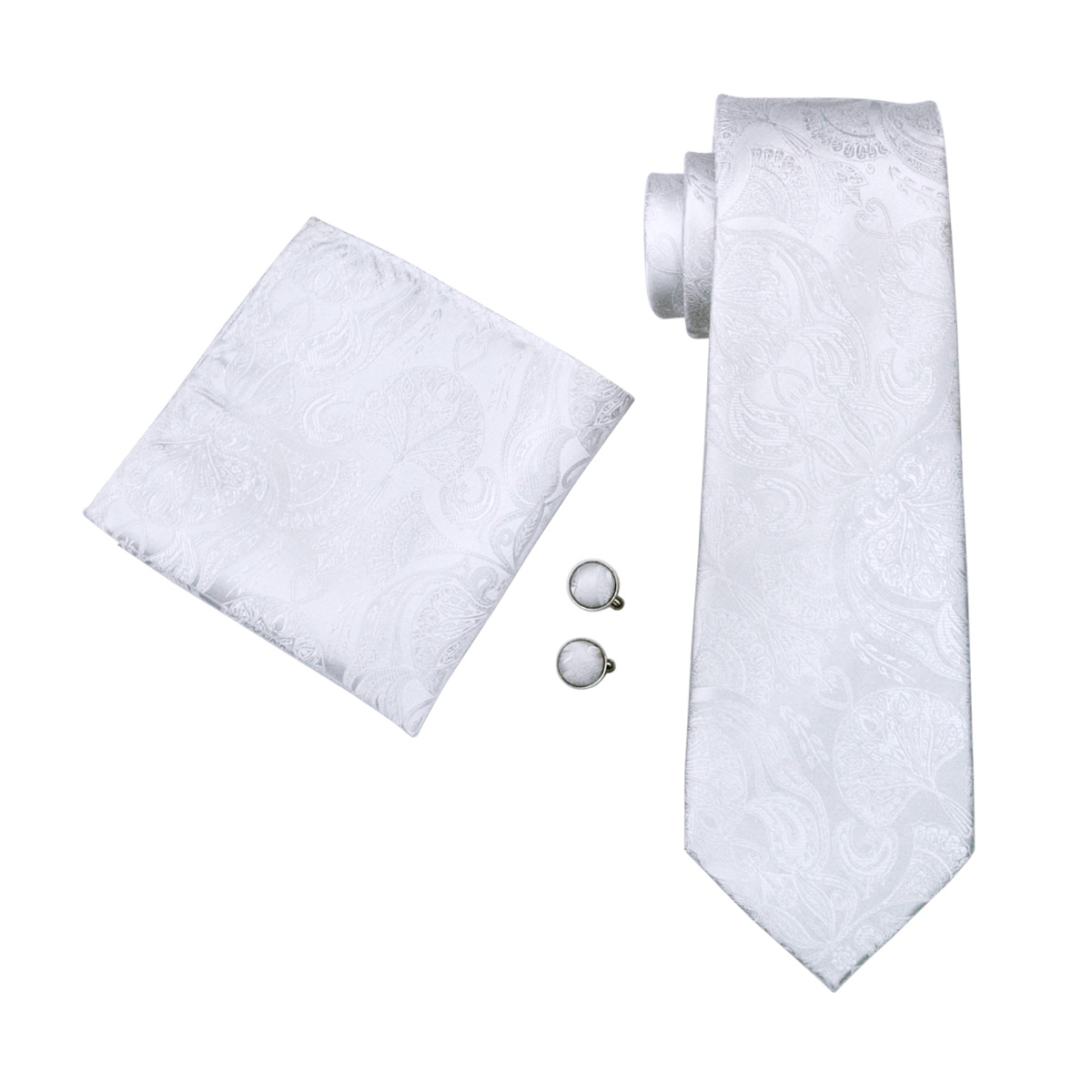 FA-393 ชาย Tie สีขาว Paisley ผ - Silk Tie Striped บทวิจารณ์และราคา
