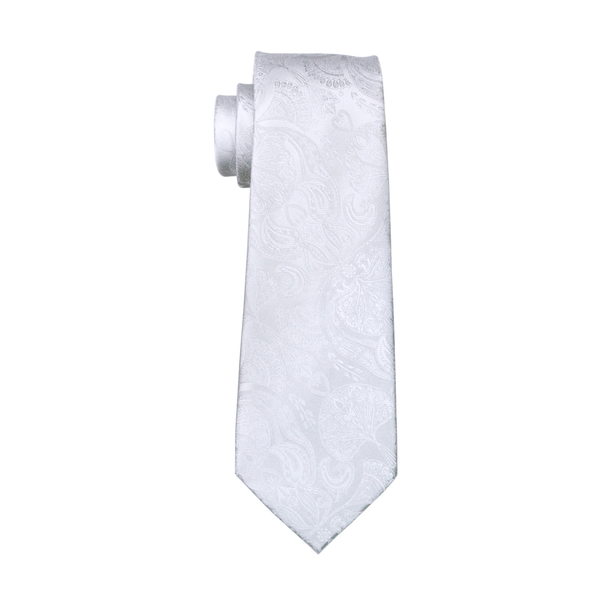 FA-393 ชาย Tie สีขาว Paisley ผ - Silk Tie Striped บทวิจารณ์และราคา
