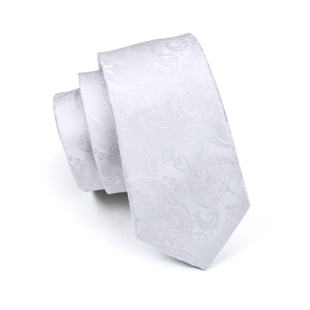FA-393 ชาย Tie สีขาว Paisley ผ - Silk Tie Striped บทวิจารณ์และราคา