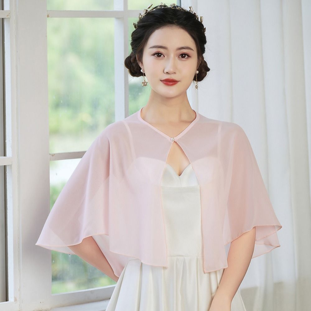 ผ้าคลุมไหล่ชีฟองเนื้อบางเบาสไต - Stole Wedding Shawl บทวิจารณ์และราคา
