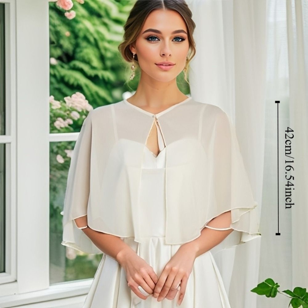 ผ้าคลุมไหล่ชีฟองเนื้อบางเบาสไต - Stole Wedding Shawl บทวิจารณ์และราคา