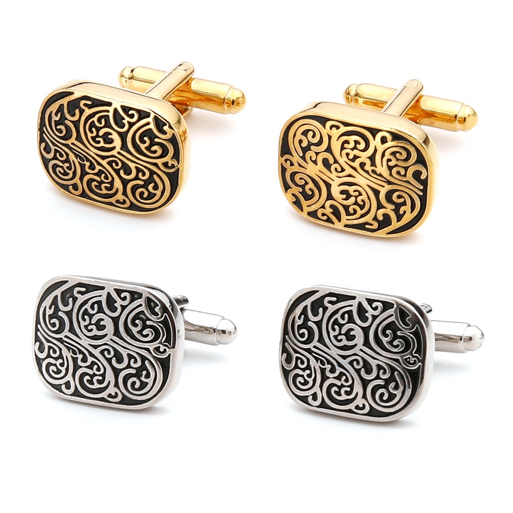 คุณภาพสูง Gold Cufflinks Vinta - Tie Clip Silver บทวิจารณ์และราคา