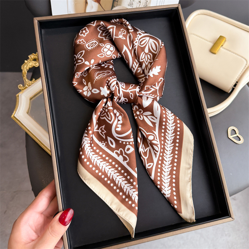ผ้าพันคอไหมพิมพ์ลายเม็ดมะม่วงห - Scarf Silk Square บทวิจารณ์และราคา