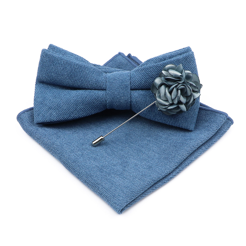 บุรุษผ้าฝ้าย Bowtie Pocket Squ - Handkerchief Cotton Men บทวิจารณ์และราคา