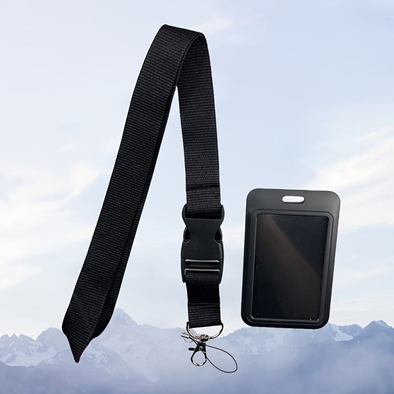 ชุดสายคล้องคอสีดำพร้อมช่องใส่บ - Lanyard Badge Holder บทวิจารณ์และราคา