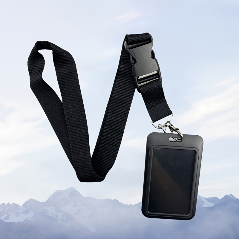 ชุดสายคล้องคอสีดำพร้อมช่องใส่บ - Lanyard Badge Holder บทวิจารณ์และราคา