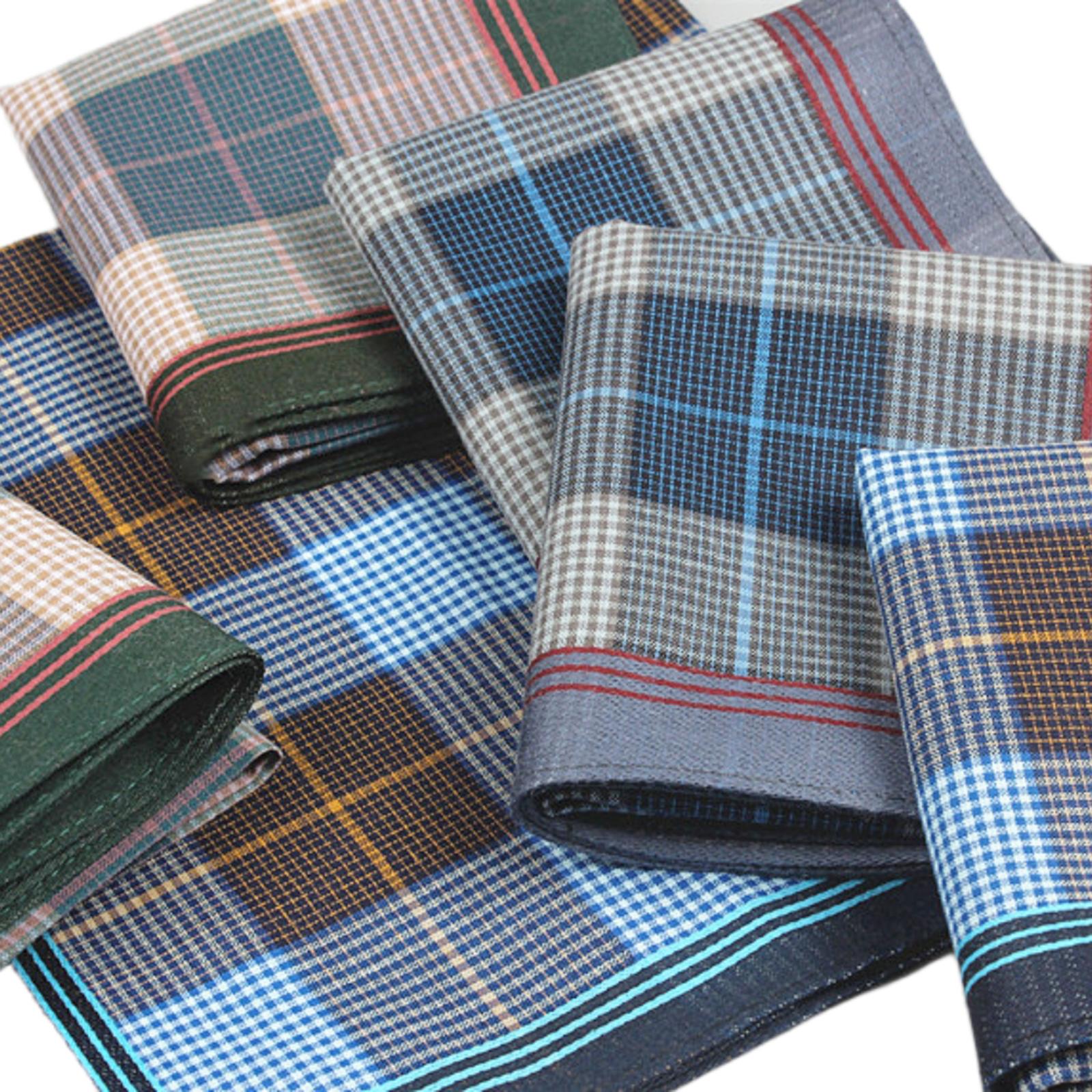 ผ้าเช็ดหน้าพกพา 6 ชิ้น, ผ้าเช็ - Handkerchief Cotton Men บทวิจารณ์และราคา