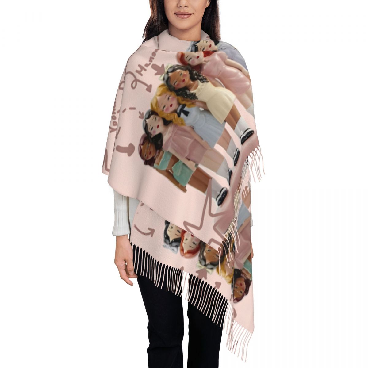 ผ้าคลุมไหล่สไตล์เกาหลีสำหรับผู - Pashmina Wrap Large บทวิจารณ์และราคา