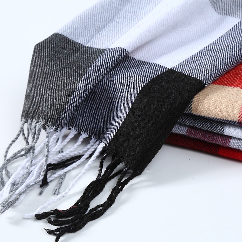 ฤดูหนาวผ้าพันคอผู้ชายลายสก๊อตผ - Muffler Men Wool บทวิจารณ์และราคา