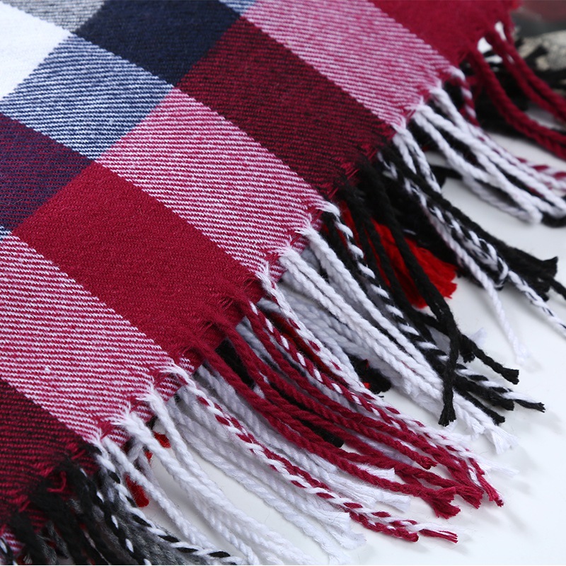 ฤดูหนาวผ้าพันคอผู้ชายลายสก๊อตผ - Muffler Men Wool บทวิจารณ์และราคา