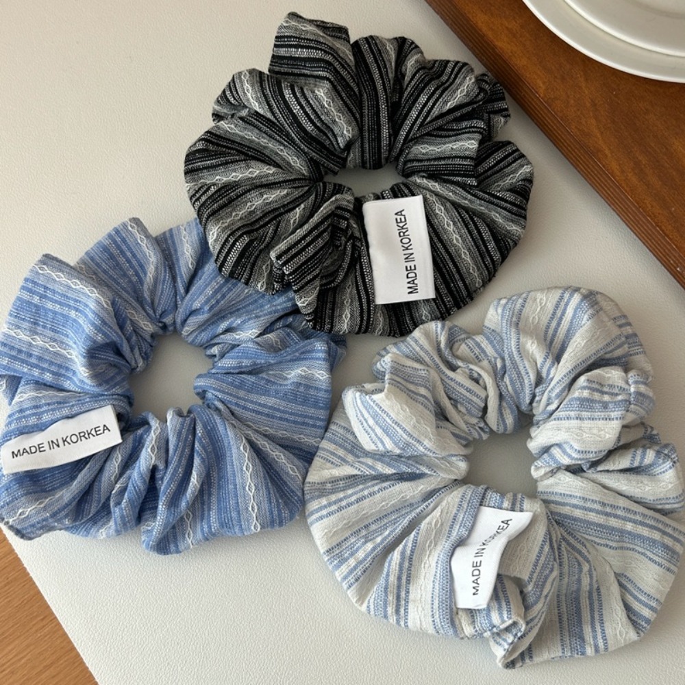 ยางรัดผมลายทางแฟชั่นเกาหลี ปี  - Silk Tie Striped บทวิจารณ์และราคา