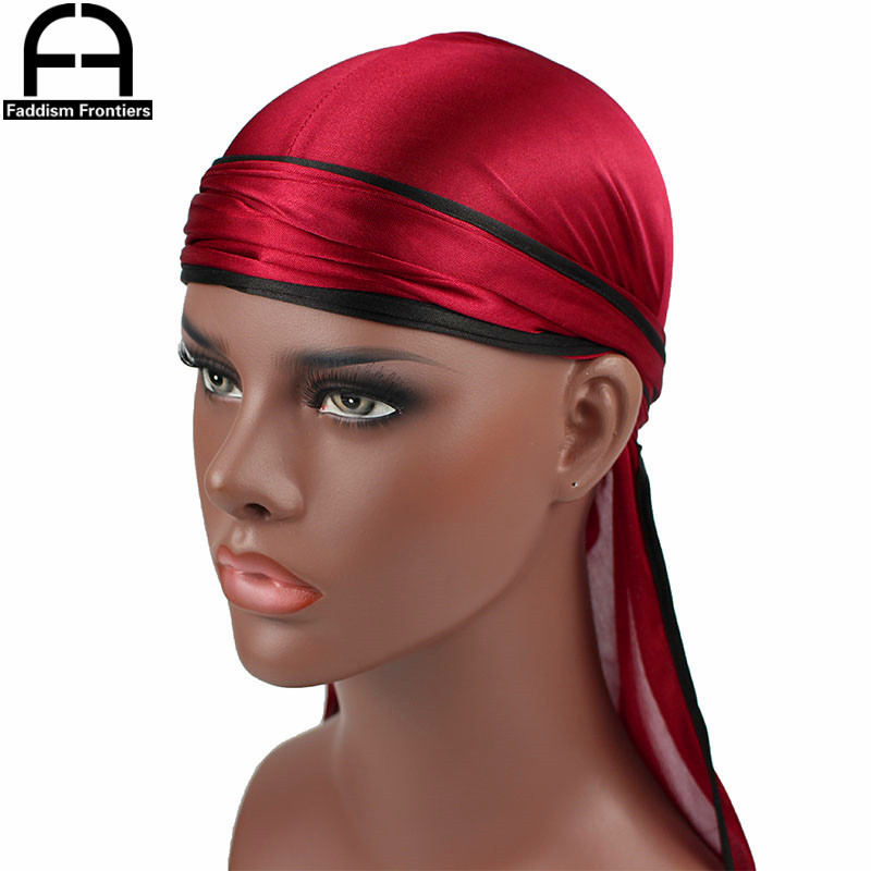แฟชั่นผู้ชายใหม่ซาติน Durags B - Bandana Doo Rag บทวิจารณ์และราคา