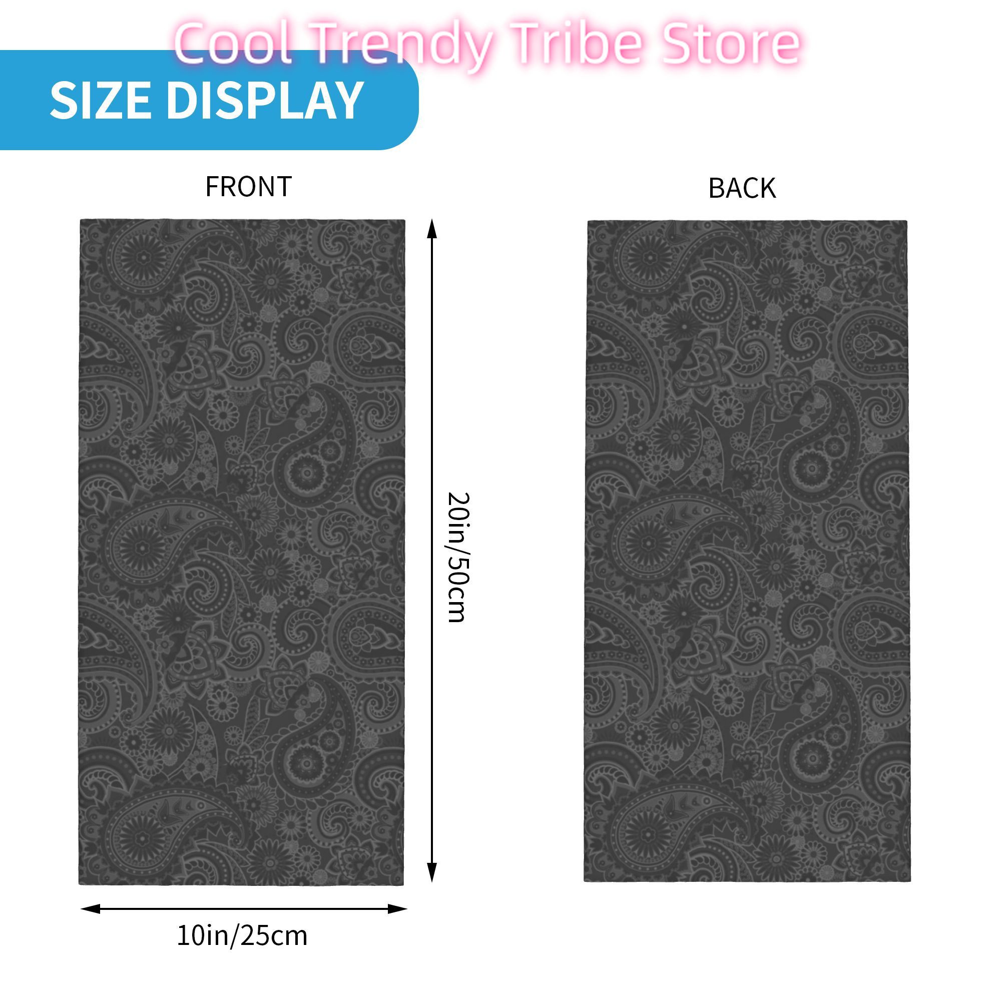 ผ้าพันคอแบบพันศีรษะลายเพสลีย์  - Neck Warmer Tube บทวิจารณ์และราคา