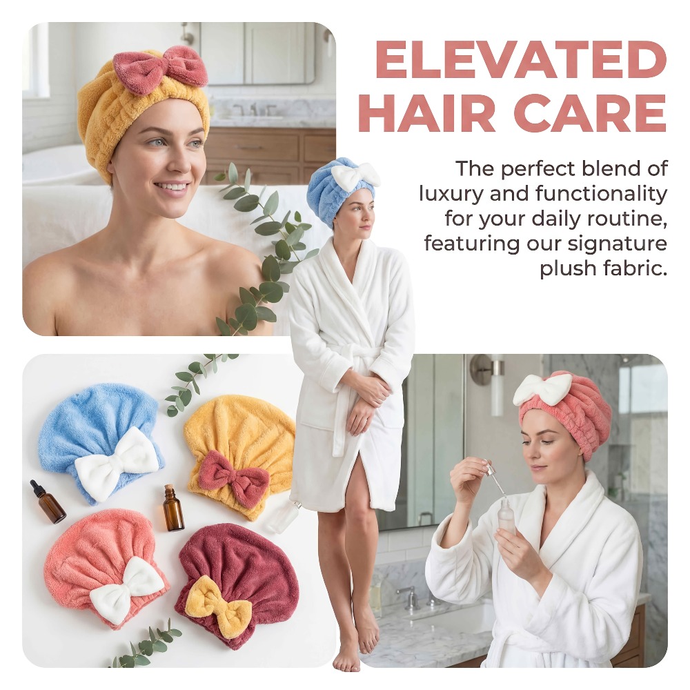 หมวกไมโครไฟเบอร์สำหรับเช็ดผม,  - Head Wrap Turban บทวิจารณ์และราคา