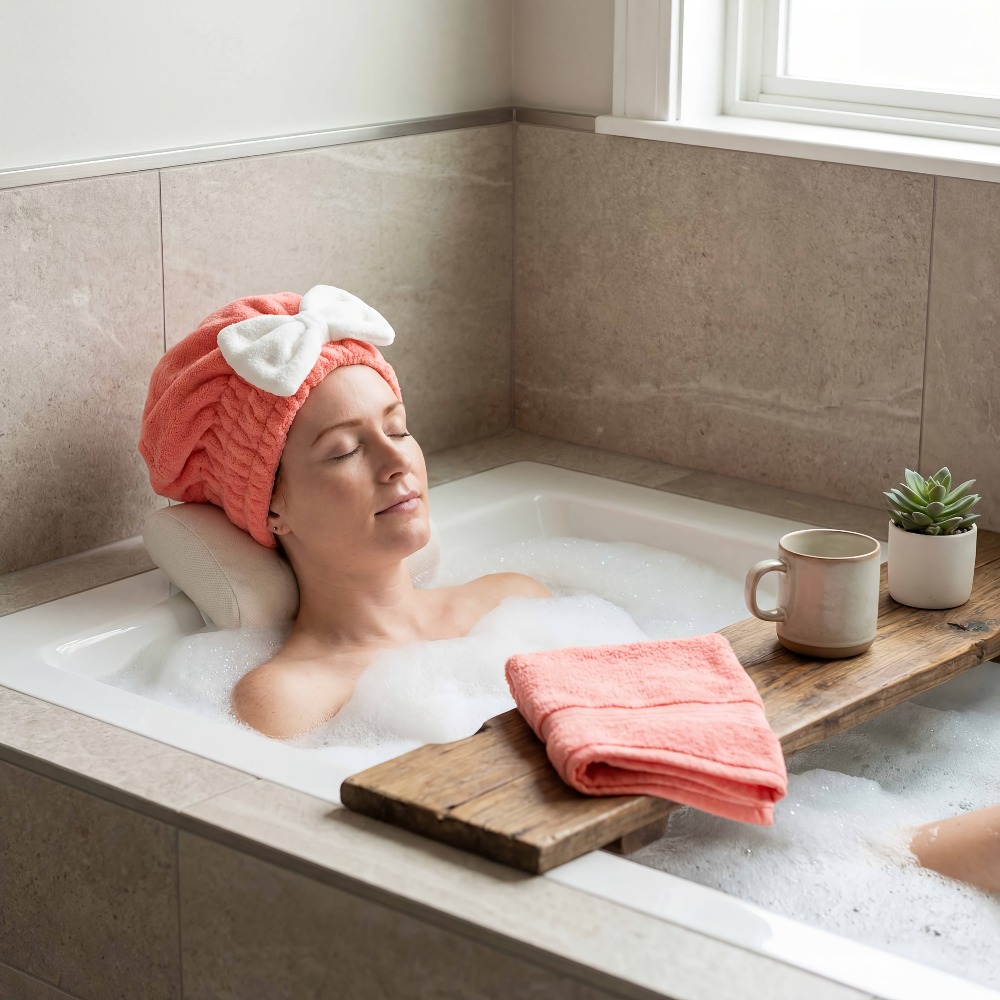 หมวกไมโครไฟเบอร์สำหรับเช็ดผม,  - Head Wrap Turban บทวิจารณ์และราคา