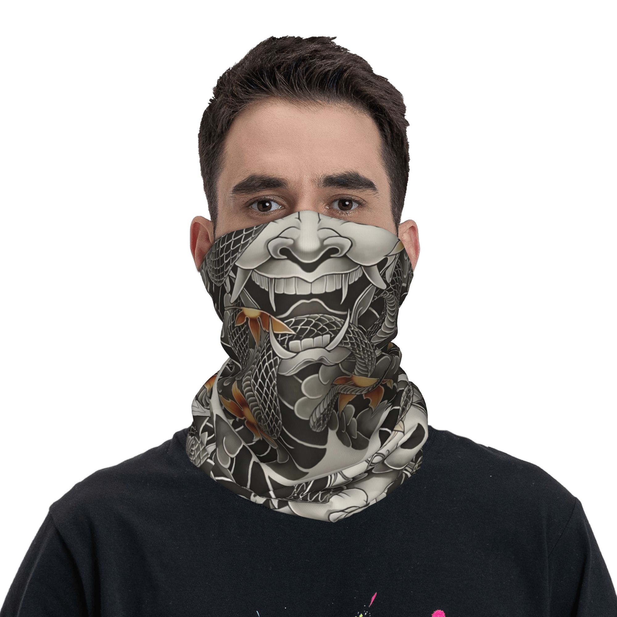 ผ้าพันคอแบบสวมศีรษะลายซามูไร โ - Neck Warmer Tube บทวิจารณ์และราคา