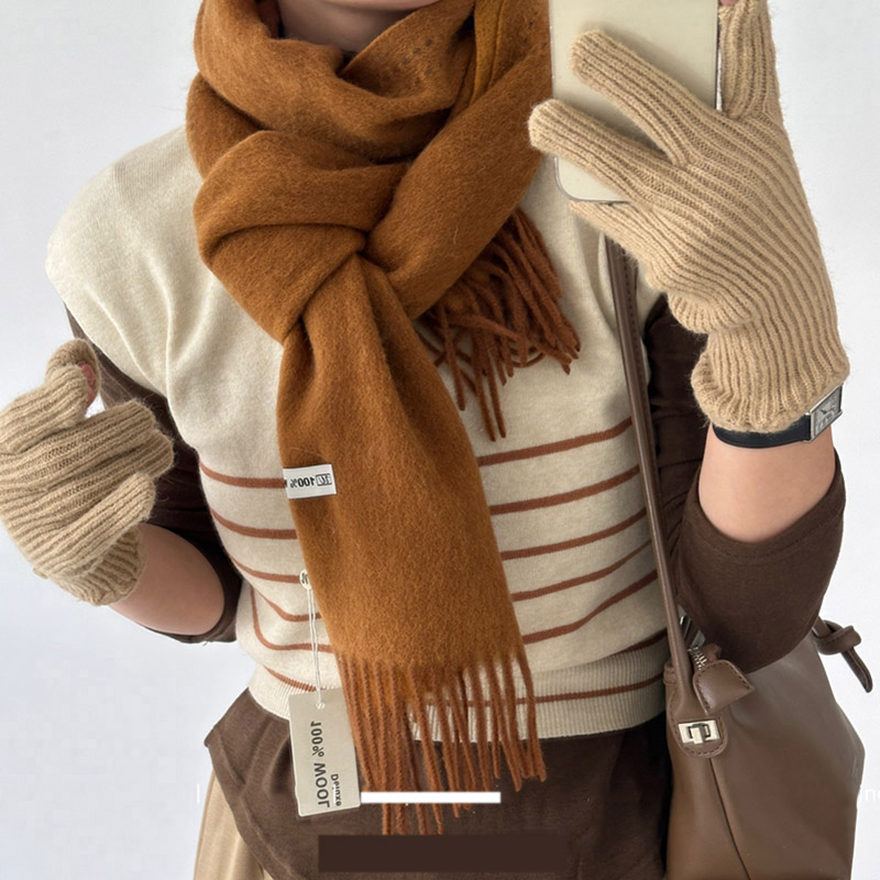 Elegant คุณภาพดี 100% ผ้าพันคอ - Muffler Men Wool บทวิจารณ์และราคา