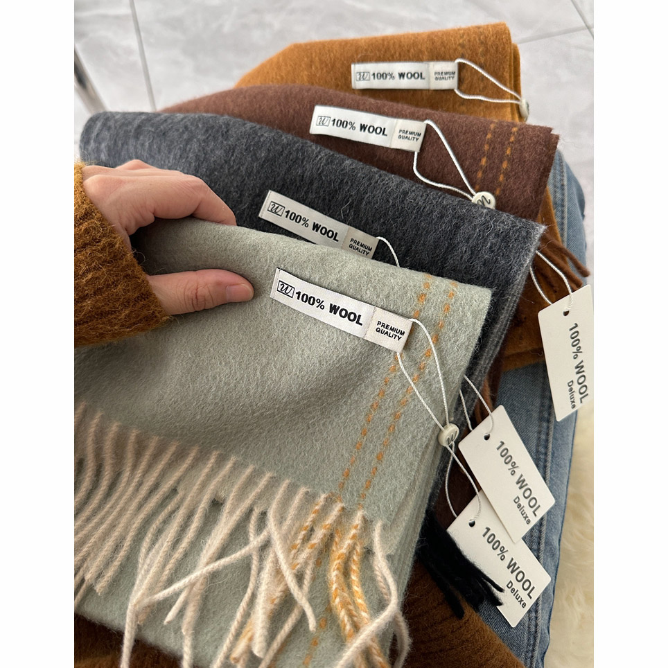 Elegant คุณภาพดี 100% ผ้าพันคอ - Muffler Men Wool บทวิจารณ์และราคา