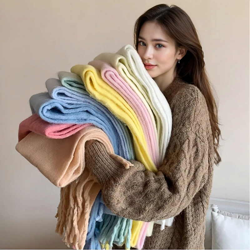 ฤดูหนาวผ้าพันคอผู้หญิงแคชเมียร - Woven Scarf Blanket บทวิจารณ์และราคา