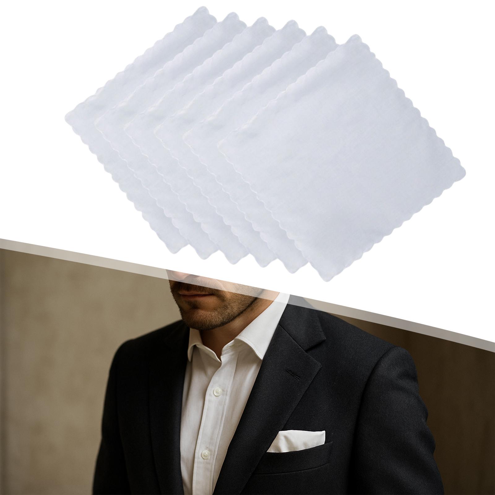 ผ้าเช็ดหน้าผ้าฝ้าย 6 ผืนสำหรับ - Handkerchief Cotton Men บทวิจารณ์และราคา