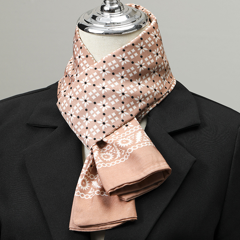 ผ้าพันคอผู้ชาย ผ้าไหมเทียม ผ้า - Ascot Neck Scarf บทวิจารณ์และราคา