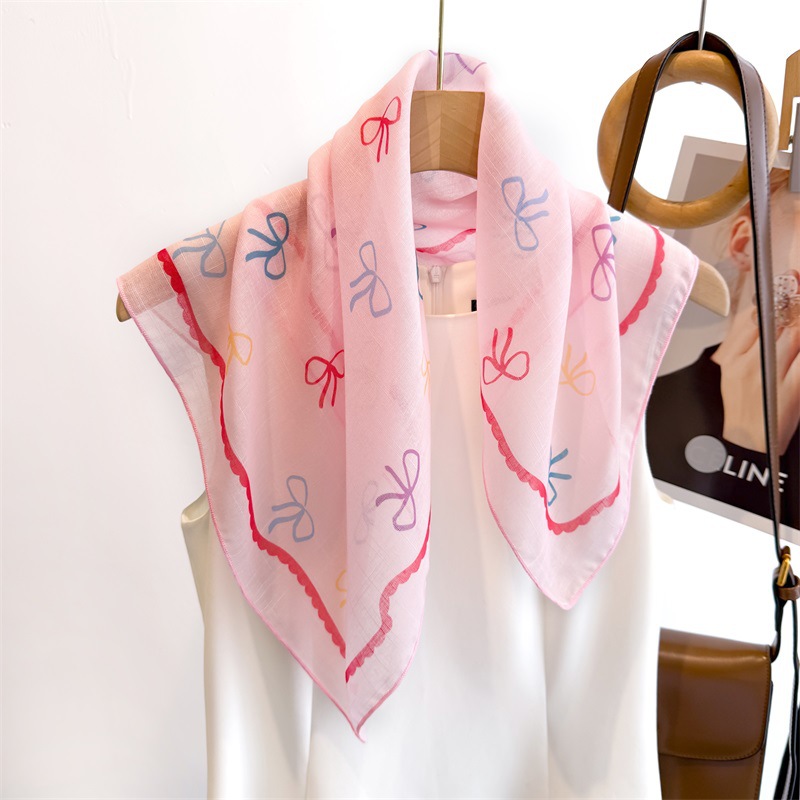 ผ้าพันคอผ้าฝ้ายลินินทรงสี่เหลี - Bandana Cotton บทวิจารณ์และราคา