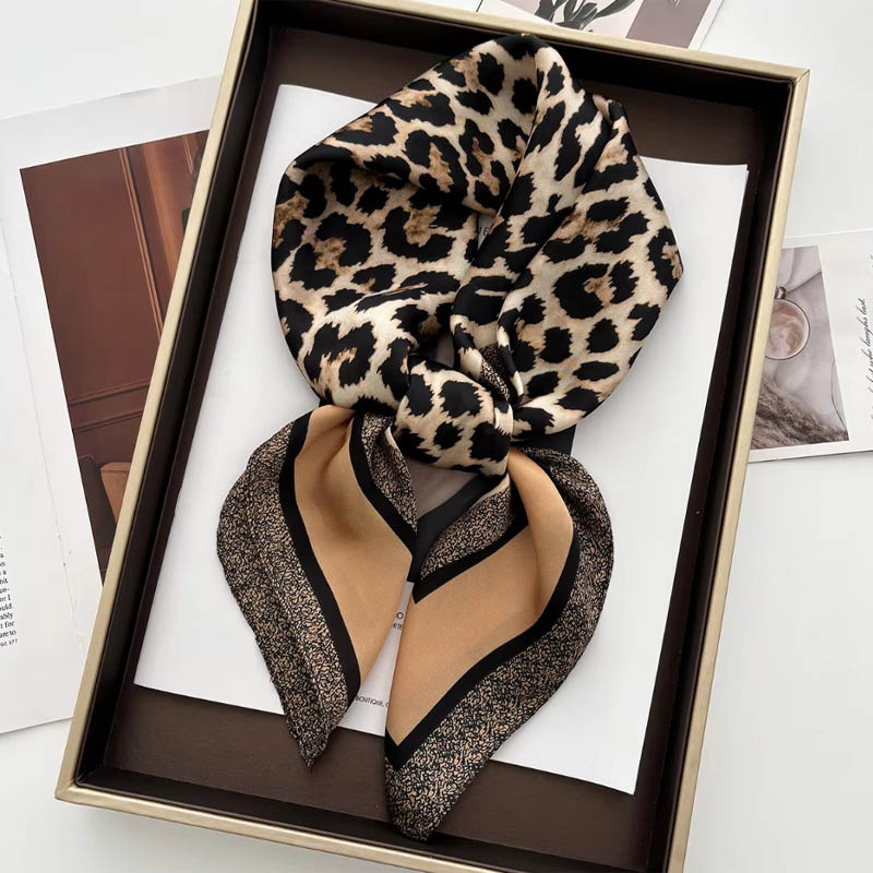 ผ้าพันคอผ้าซาตินลายเสือดาวสุดห - Head Wrap Turban บทวิจารณ์และราคา