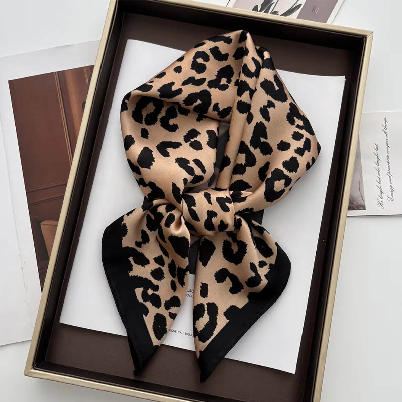 ผ้าพันคอผ้าซาตินลายเสือดาวสุดห - Head Wrap Turban บทวิจารณ์และราคา