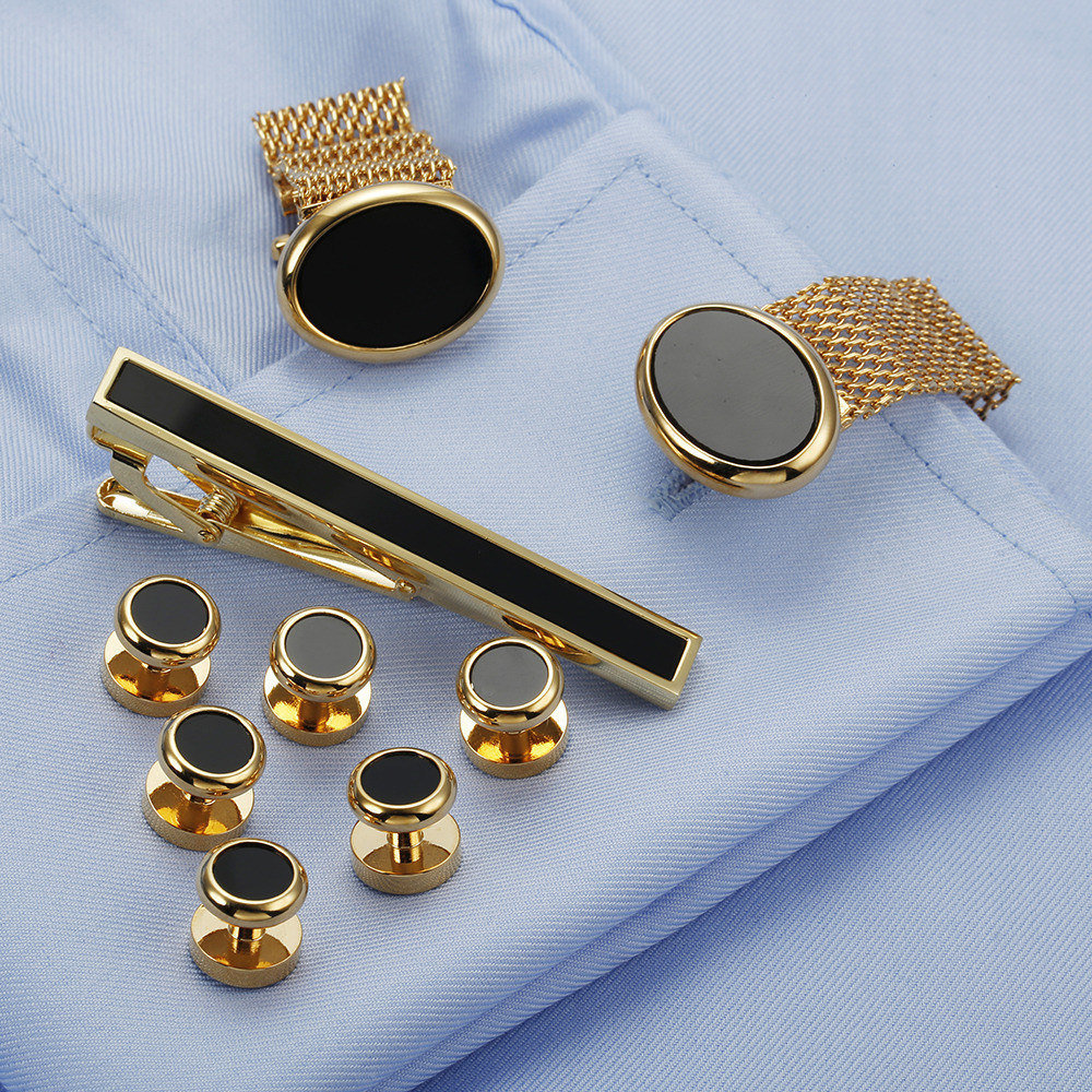 VAGULA ใหม่ 9 ชิ้น Cuff links  - Tie Bar Set Gift บทวิจารณ์และราคา