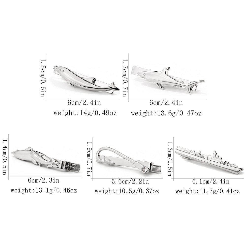 คลิปหนีบเนคไทรูปสัตว์ทะเลสุดสร - Tie Clip Silver บทวิจารณ์และราคา