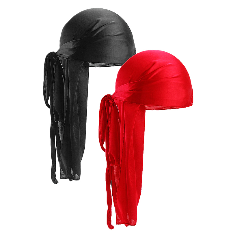 2 pcs Silky ซาติน Durags สําหร - Bandana Doo Rag บทวิจารณ์และราคา