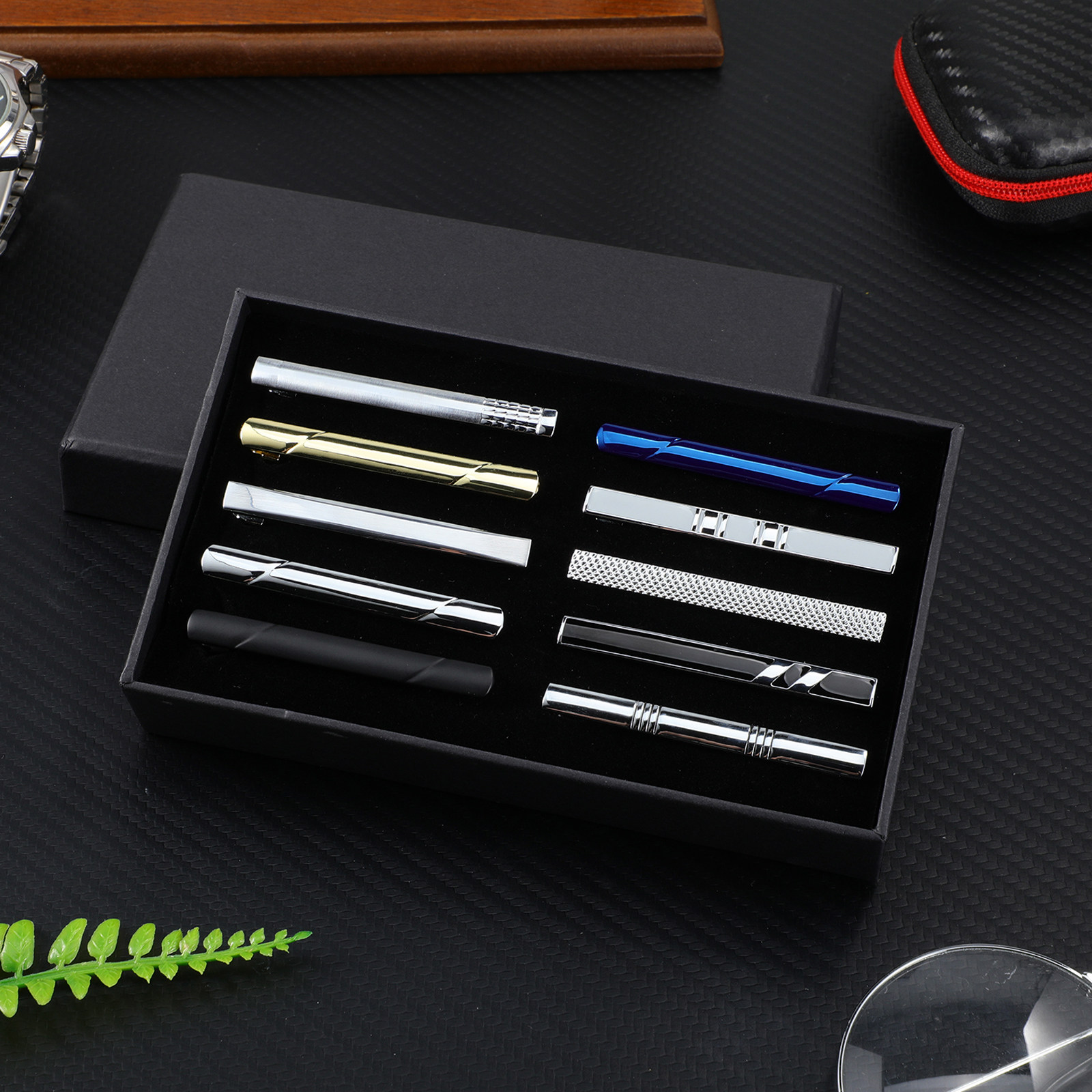 ชุดคลิปหนีบเนคไท 10 ชิ้น คลิปห - Tie Bar Set Gift บทวิจารณ์และราคา