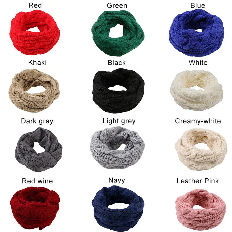 ผู้ชายผู้หญิงเด็กชายหญิงหนาถัก - Infinity Scarf Knit บทวิจารณ์และราคา