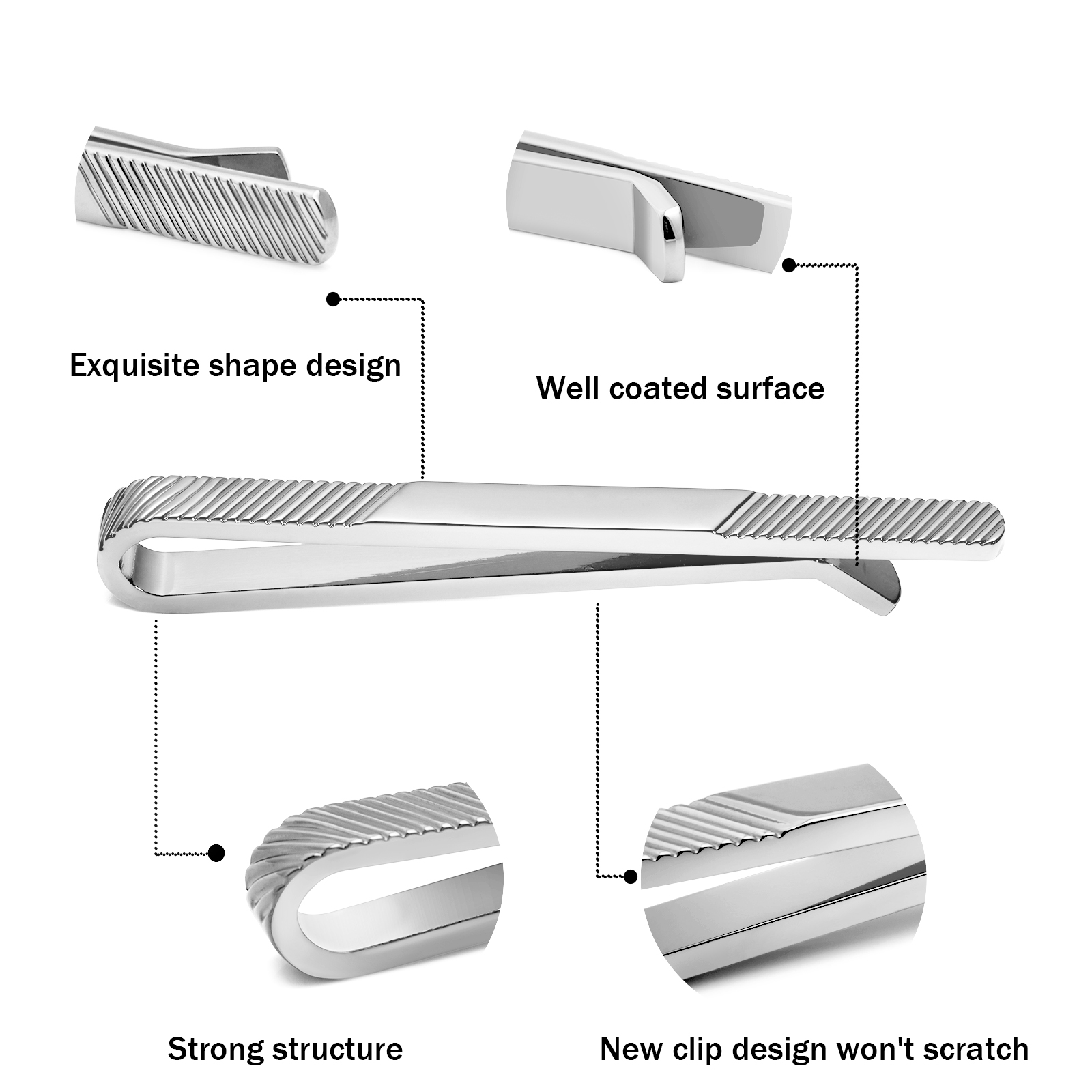 TAIGRAMA 2.5 นิ้ว Tie คลิปสําห - Tie Bar Set Gift บทวิจารณ์และราคา