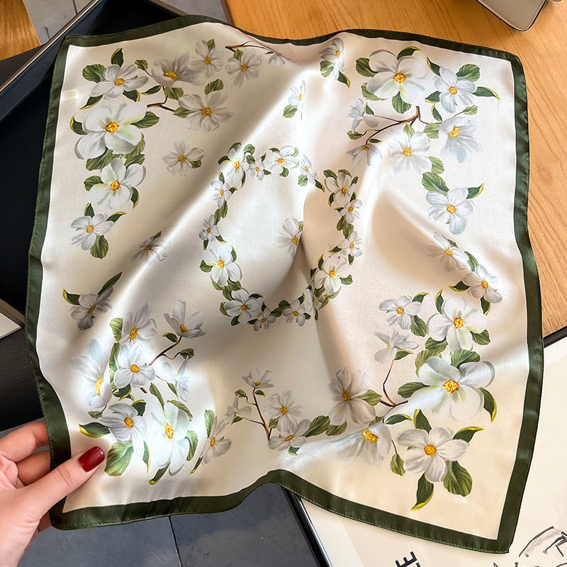 ผ้าโพกหัวคอซาตินแฟชั่นสำหรับผู - Silk Neck Scarf บทวิจารณ์และราคา