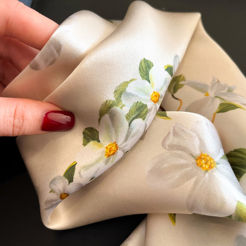 ผ้าโพกหัวคอซาตินแฟชั่นสำหรับผู - Silk Neck Scarf บทวิจารณ์และราคา