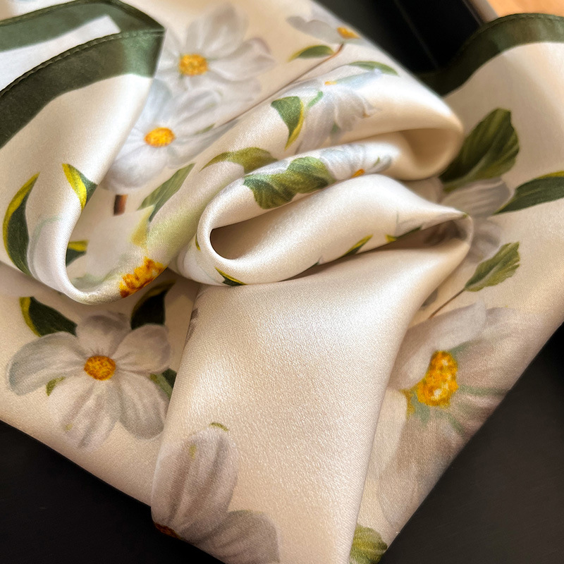 ผ้าโพกหัวคอซาตินแฟชั่นสำหรับผู - Silk Neck Scarf บทวิจารณ์และราคา