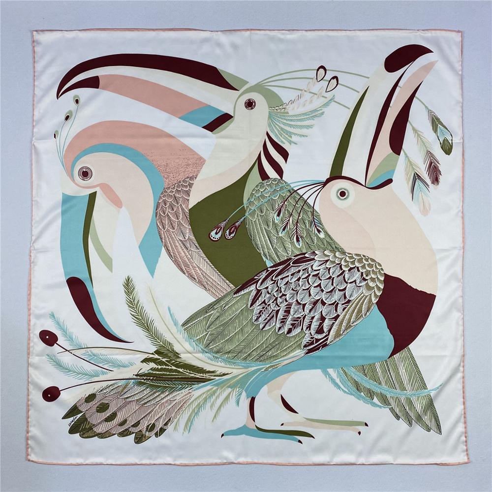 90ซม.Parrotผ้าไหมยี่ห้อผ้าพันค - Scarf Silk Square บทวิจารณ์และราคา