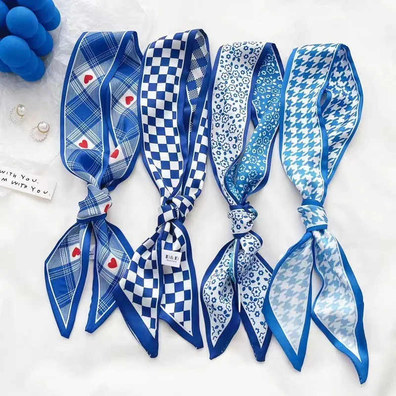 ผ้าพันคอไหมสีน้ำเงินไคลน์ ลายต - Bandana Cotton บทวิจารณ์และราคา