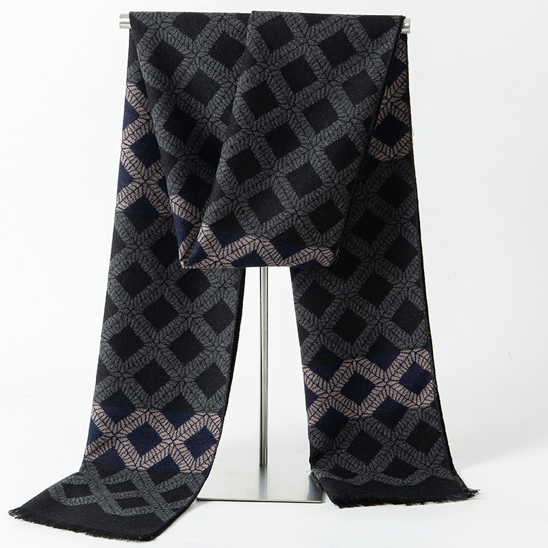Designer ยี่ห้อลายสก๊อตฤดูหนาว - Muffler Men Wool บทวิจารณ์และราคา